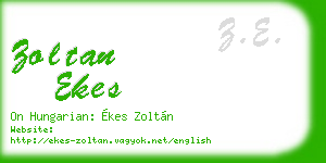 zoltan ekes business card