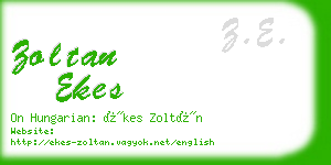 zoltan ekes business card